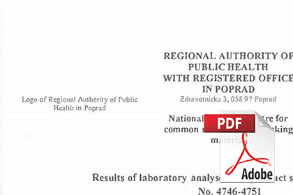 可直接接觸飲用水證明